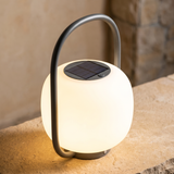 Luminous Solar LED Outdoor Floor Lamp – 35 × 52 cm – upper light and solar detail