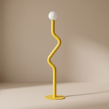 Nordic Modern Floor Lamp – Style 11 Yellow – Premium Beige Background