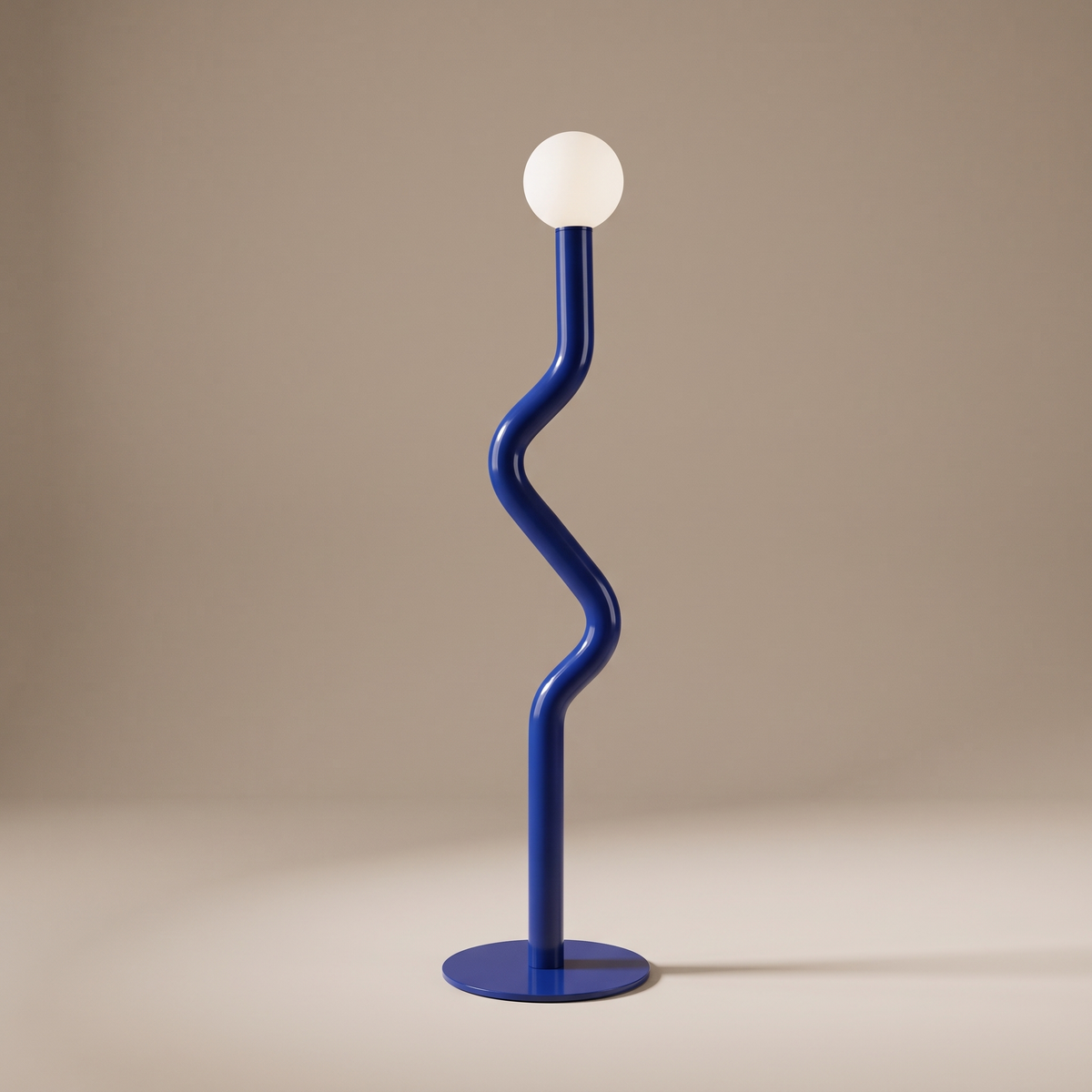 Nordic Modern Floor Lamp – Style 12 Blue – Premium Beige Background