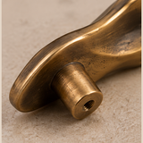 Ondara Wave Brass Cabinet Handles & Knob – Wave Pull – Mounting base detail