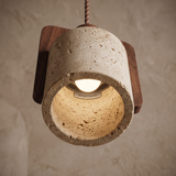 Orlena Pillar pendant underside, stone thickness and lighting detail