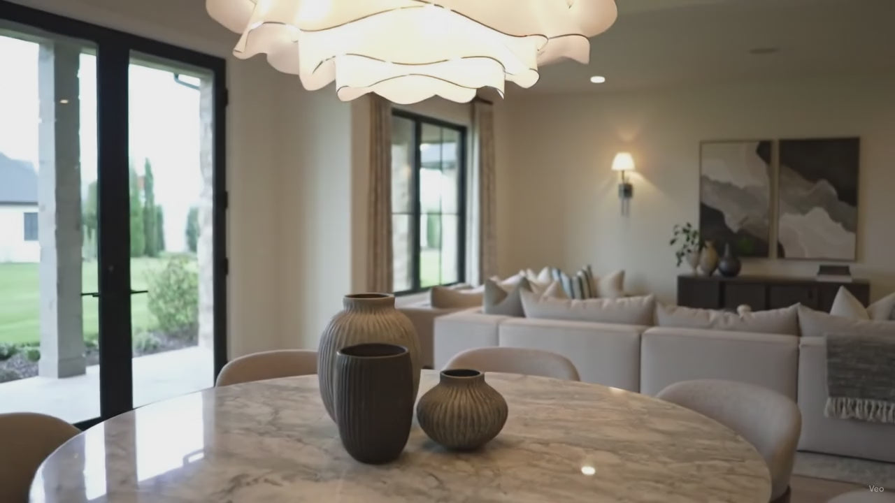 Load video: Home decor with chandelier and wall light pendants