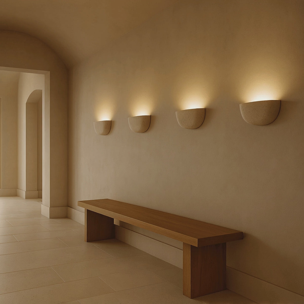 Lumo Travertine Wall Lamp
