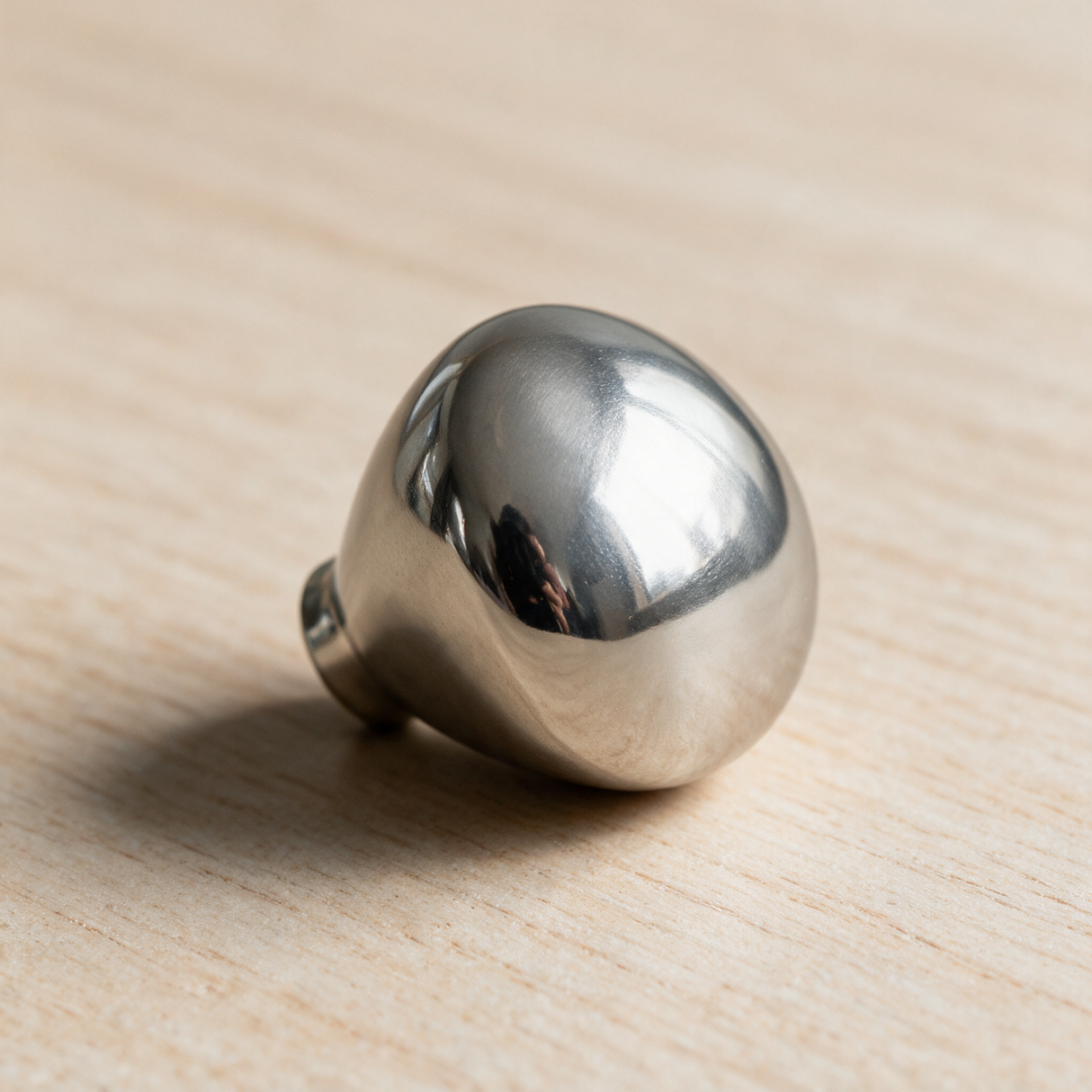 Angled close-up of Santaya PVD nickel-silver brass furniture handle