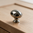 Close-up detail of Santaya PVD nickel-silver brass cabinet handle finish