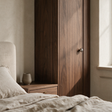 Santaya PVD nickel-silver brass furniture handle installed on luxury wardrobe joinery
