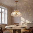 Solenne Ice Glass Chandelier – D40 cm – French-inspired dining room
