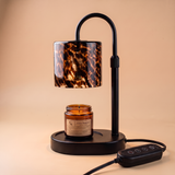 Tessera Glass Candle Warmer Lamp – Smart switch A – premium beige studio view with unlit candle