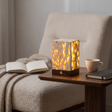 Travertine LED Night Light – Variant A – proportional living room reading corner